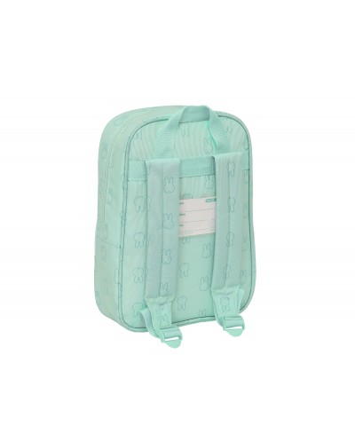 Mochila safta infantil reciclada y repelente agua miffy menta 280x200x80 mm