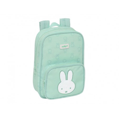 Mochila safta infantil reciclada y repelente agua miffy menta 280x200x80 mm