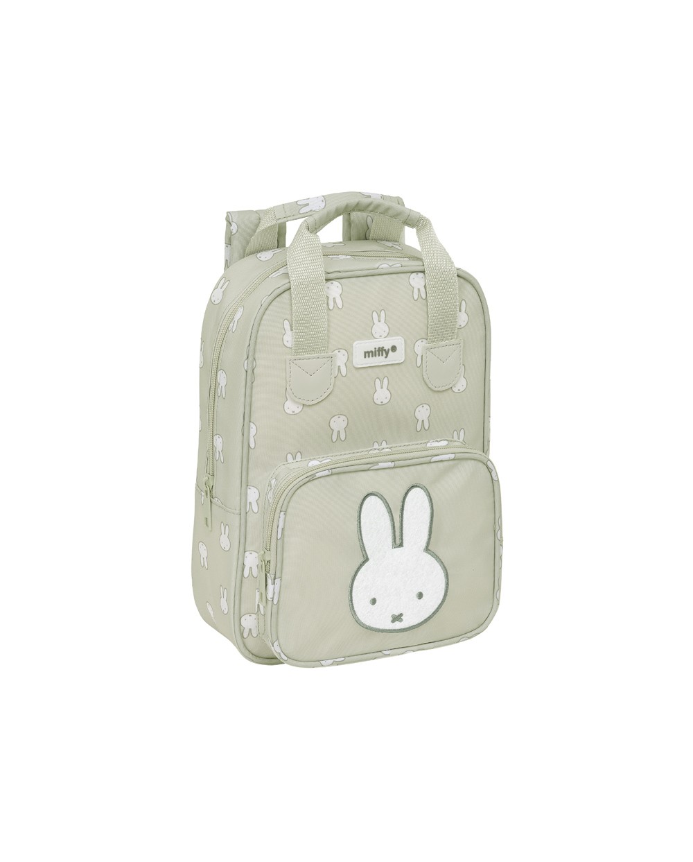 Mochila safta infantil con asas reciclada y repelente al agua miffy menta 280x200x80 mm