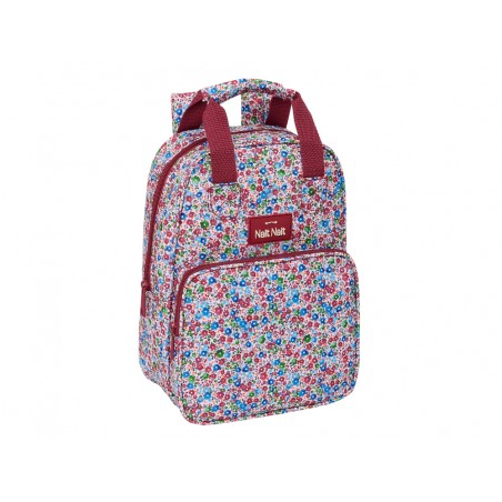 Mochila safta infantil con asas nait nait floresistente coimbra burdeos 280x200x80 mm