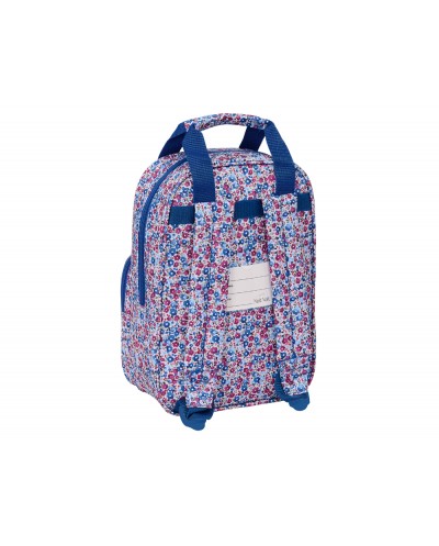 Mochila safta infantil con asas nait nait floresistente coimbra azul 280x200x80 mm