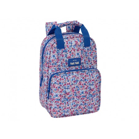 Mochila safta infantil con asas nait nait floresistente coimbra azul 280x200x80 mm