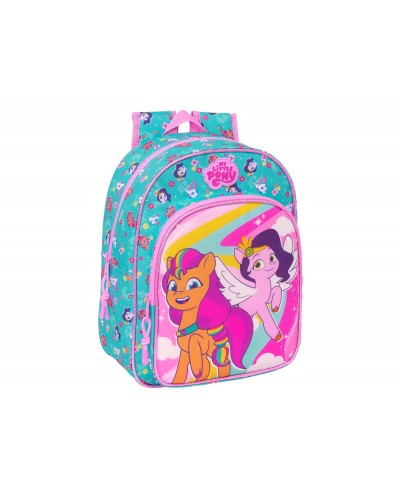 Mochila safta infantil adaptable a carro my little pony magic 340x260x110 mm