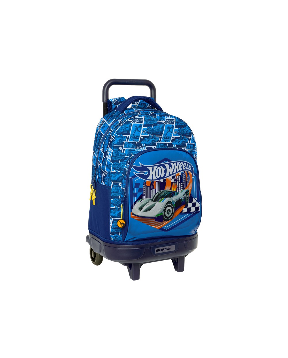 Mochila safta grande con ruedas compact extraible hot wheels sonny 450x330x220 mm