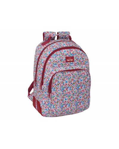 Mochila safta doble con cantoneras adaptable a carro nait nait floresistente coimbra burdeos 420x320x150