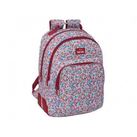 Mochila safta doble con cantoneras adaptable a carro nait nait floresistente coimbra burdeos 420x320x150