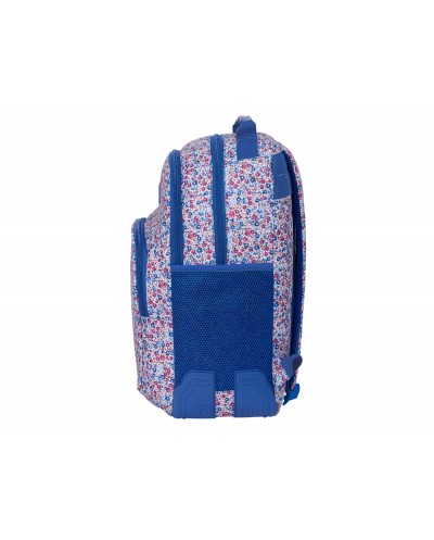 Mochila safta doble con cantoneras adaptable a carro nait nait floresistente coimbra azul 420x320x150 mm