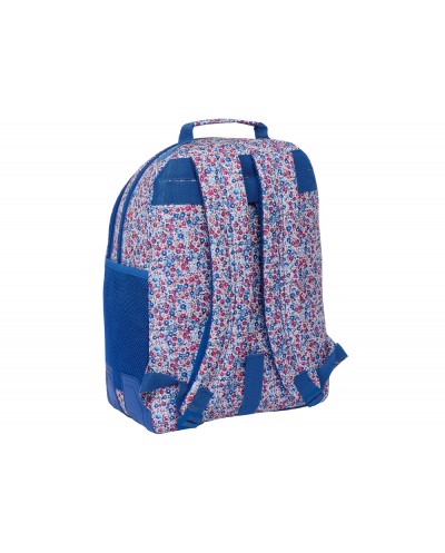 Mochila safta doble con cantoneras adaptable a carro nait nait floresistente coimbra azul 420x320x150 mm