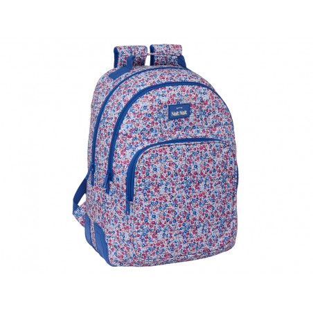 Mochila safta doble con cantoneras adaptable a carro nait nait floresistente coimbra azul 420x320x150 mm