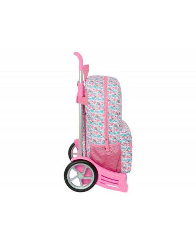 Mochila 758 con carro evolution reciclado safta moos floresistente 460x300x140 mm