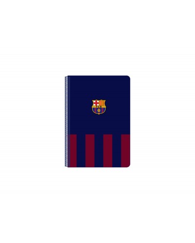 Cuaderno espiral safta folio 80 hojas 60 gr cuadro 4 mm tapa extradura fc barcelona