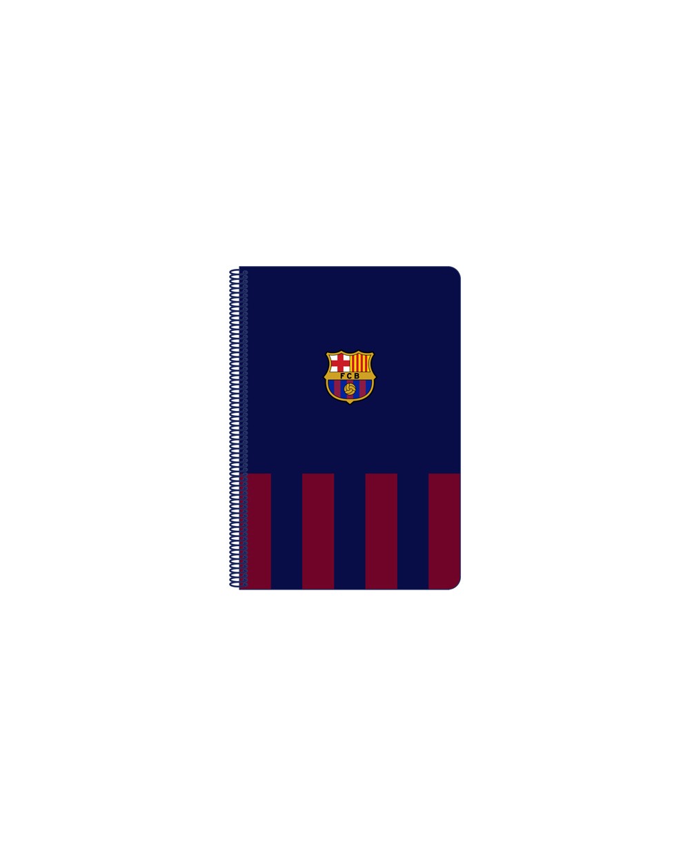 Cuaderno espiral safta folio 80 hojas 60 gr cuadro 4 mm tapa extradura fc barcelona