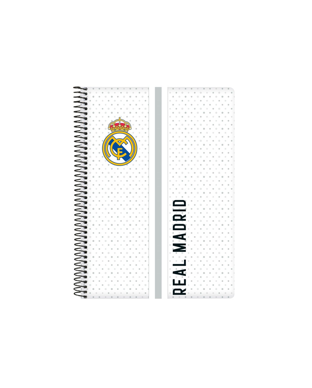 Cuaderno espiral safta cuarto 80 hojas 60 gr cuadro 4 mm tapa extradura real madrid 1 equipacion 24 25