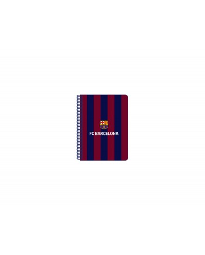 Cuaderno espiral safta cuarto 80 hojas 60 gr cuadro 4 mm tapa extradura fc barcelona