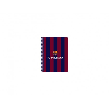 Cuaderno espiral safta cuarto 80 hojas 60 gr cuadro 4 mm tapa extradura fc barcelona