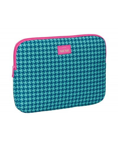 Funda para portatil 14 safta nait nait pata de gallo verde 250x340x20 mm