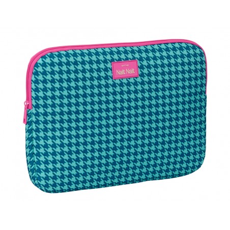 Funda para portatil 14 safta nait nait pata de gallo verde 250x340x20 mm