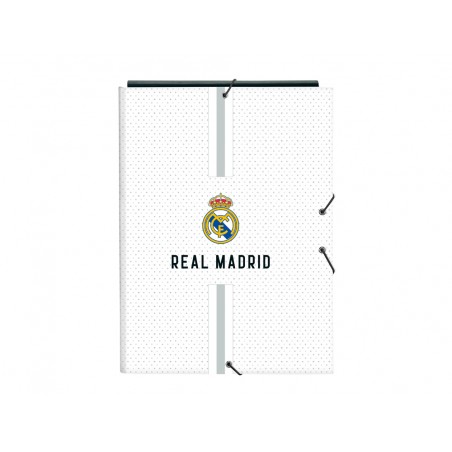 Carpeta carton folio gomas solapas safta real madrid 1 equipacion 24 25