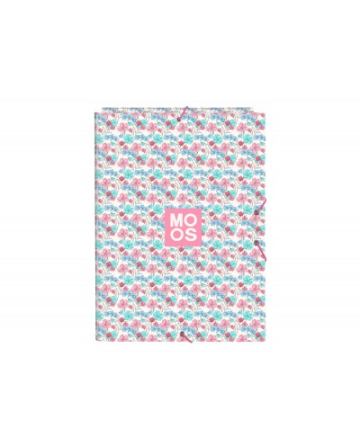 Carpeta carton folio gomas solapas safta moos floresistente