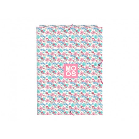 Carpeta carton folio gomas solapas safta moos floresistente