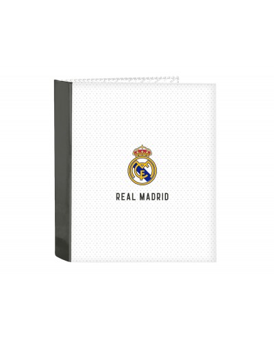 Carpeta safta 4 anillas lomo ancho carton folio real madrid 1 equipacion 24 25