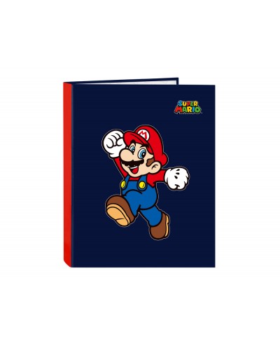 Carpeta safta 4 anillas mixtas carton folio super mario world