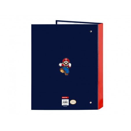 Carpeta safta 4 anillas mixtas carton folio super mario world