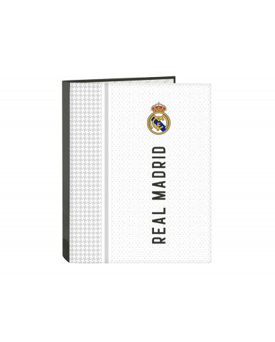 Carpeta safta 4 anillas mixtas carton folio real madrid 1 equipacion 24 25