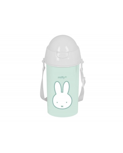 Botella portaliquidos safta 500 ml apertura automatica con pajita miffy menta 195x73x73 mm