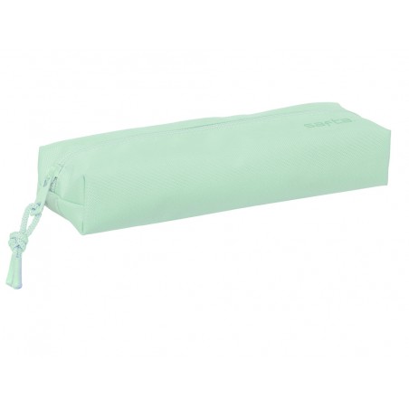 Bolso escolar portatodo safta rectangular con goma elastica 22 cm verde claro