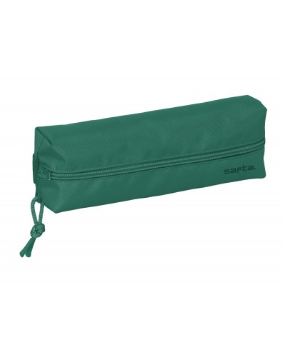 Bolso escolar portatodo safta rectangular con goma elastica 22 cm verde oscuro