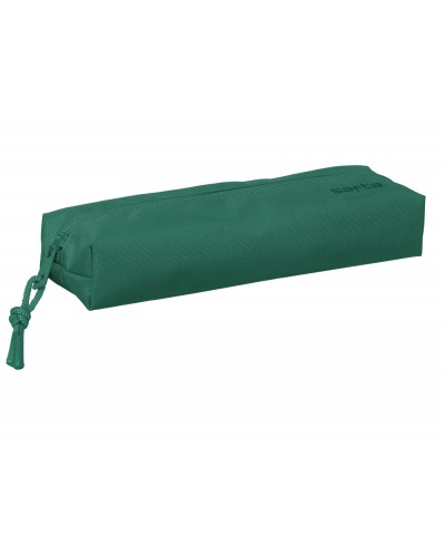 Bolso escolar portatodo safta rectangular con goma elastica 22 cm verde oscuro