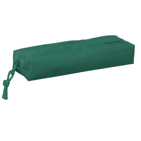 Bolso escolar portatodo safta rectangular con goma elastica 22 cm verde oscuro