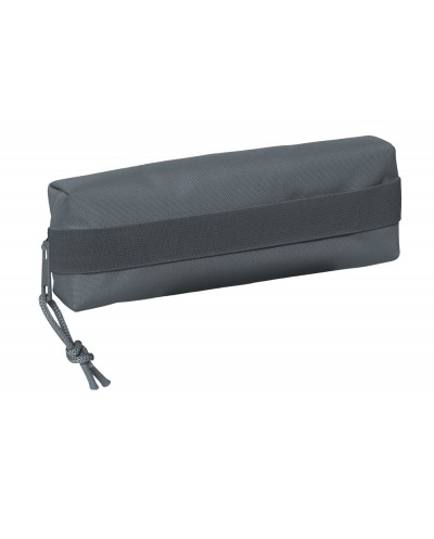 Bolso escolar portatodo safta rectangular con goma elastica 22 cm gris oscuro