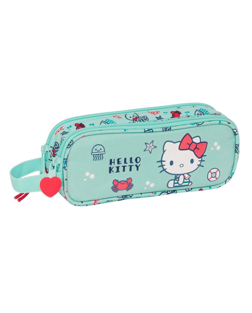 Bolso escolar portatodo safta doble hello kitty sea lovers 60x210x80 mm