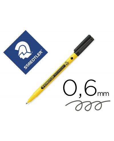 Rotulador staedtler noris writing pen 307 tinta base de agua punta fina trazo 06 mm negro