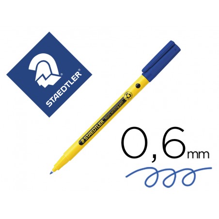 Rotulador staedtler noris writing pen 307 tinta base de agua punta fina trazo 06 mm azul