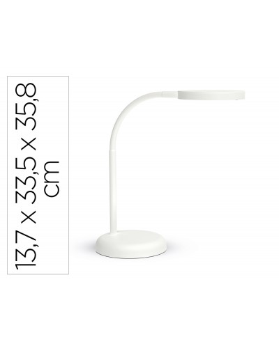 Lampara de escritorio maul led joy color blanco 137x335x358 mm