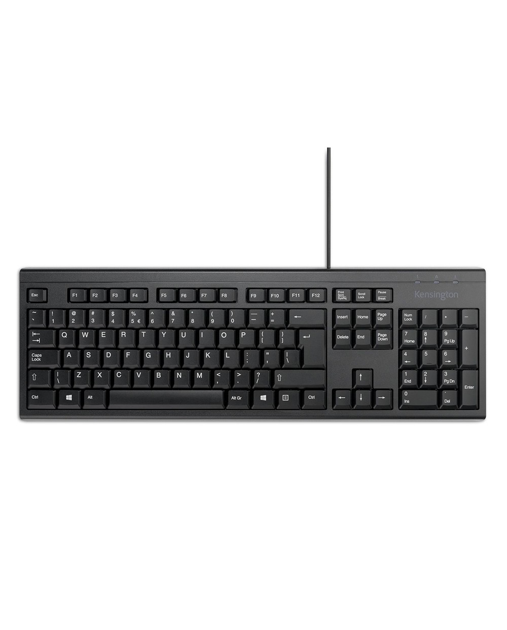 Teclado kensington kb100 eq con cable 2400 dpi usb a color negro