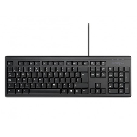 Teclado kensington kb100 eq con cable 2400 dpi usb a color negro