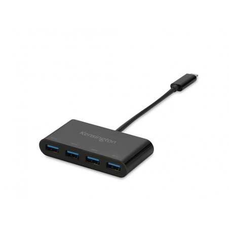 Hub kensington ch1200 usb c de 10gbps cargador y 4 puertos usb a 32