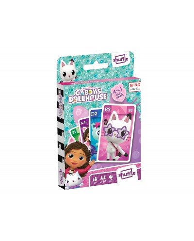 Baraja de cartas shuffle infantil gabby s dollhouse