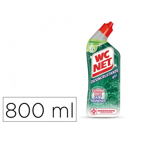 Limpiador de inodoros wc net gel energy desincrustante botella de 800 ml