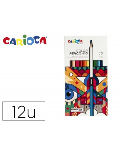 Lapices de colores carioca plus 40 caja de 12 unidades colores surtidos