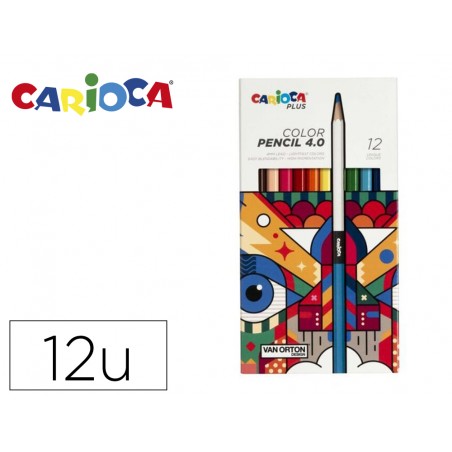 Lapices de colores carioca plus 40 caja de 12 unidades colores surtidos