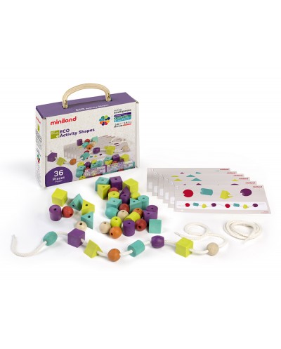 Juego didactico miniland eco activity shapes 36 piezas