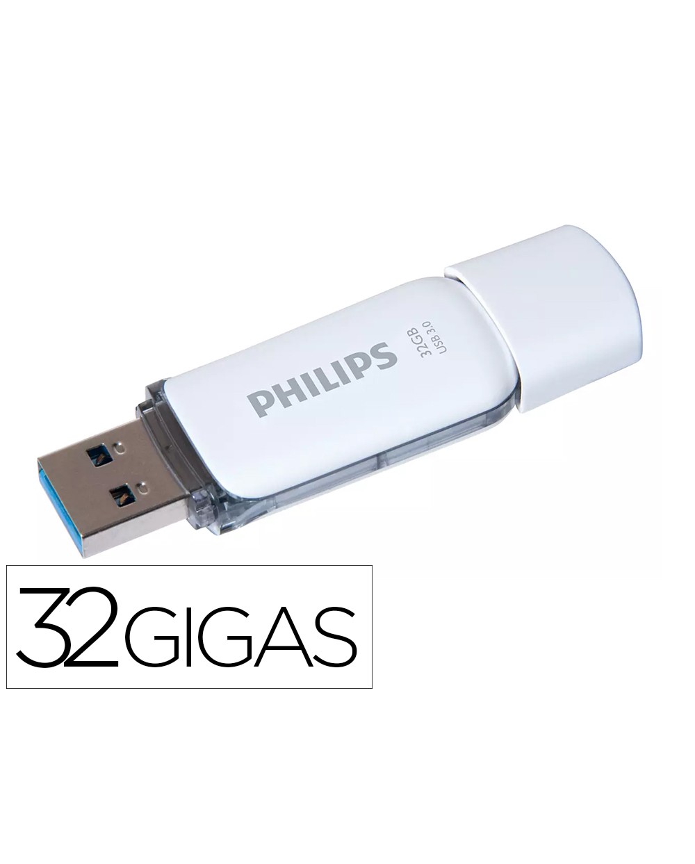 Memoria usb philips flash usb 30 32gb snow grey