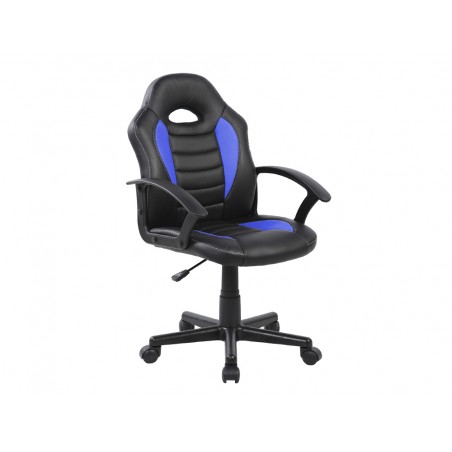 Silla rocada gaming con brazos fijos base nylon con ruedas similpiel negro azul 435x430x880 995 mm