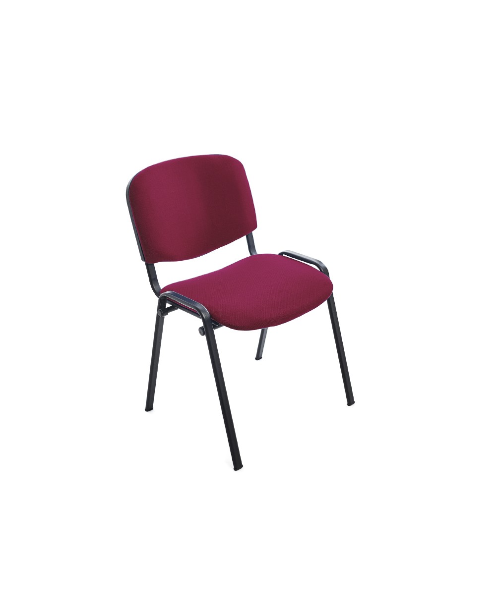 Silla rocada confidente estructura metalica asiento tela ignifuga burdeos 570x410x810 mm