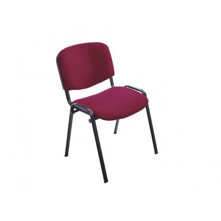 Silla rocada confidente estructura metalica asiento tela ignifuga burdeos 570x410x810 mm